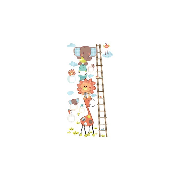 Αυτοκόλλητα τοίχου παιδικά Ζωάκια με σκάλα