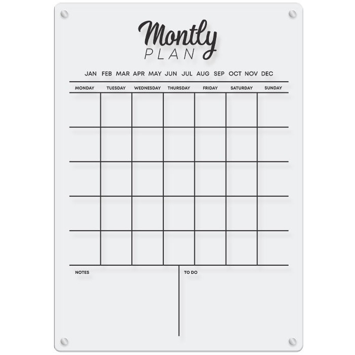 Ημερολόγιο Τοίχου -Monthly Plan