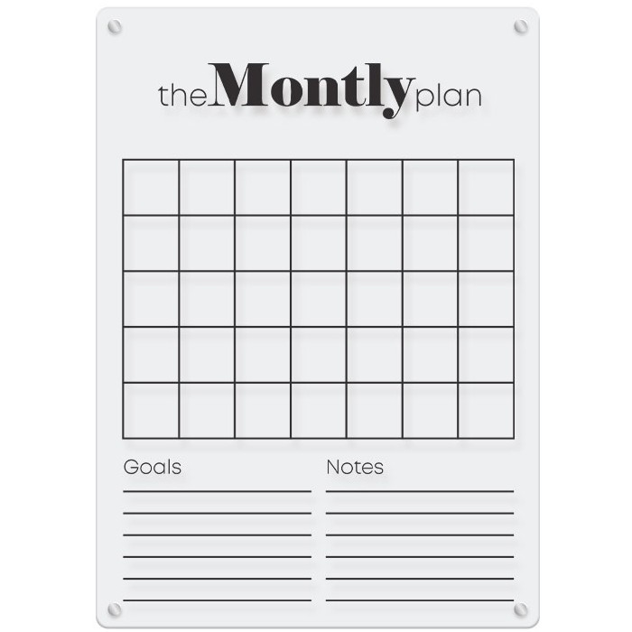 Ημερολόγιο Τοίχου -The Monthly Plan 