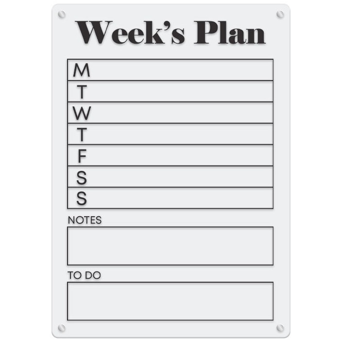 Ημερολόγιο Τοίχου -Week's Plan 