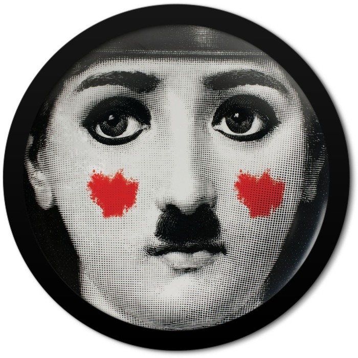 Στρογγυλή Κορνίζα Τοίχου Μαύρη Charlie Chaplin