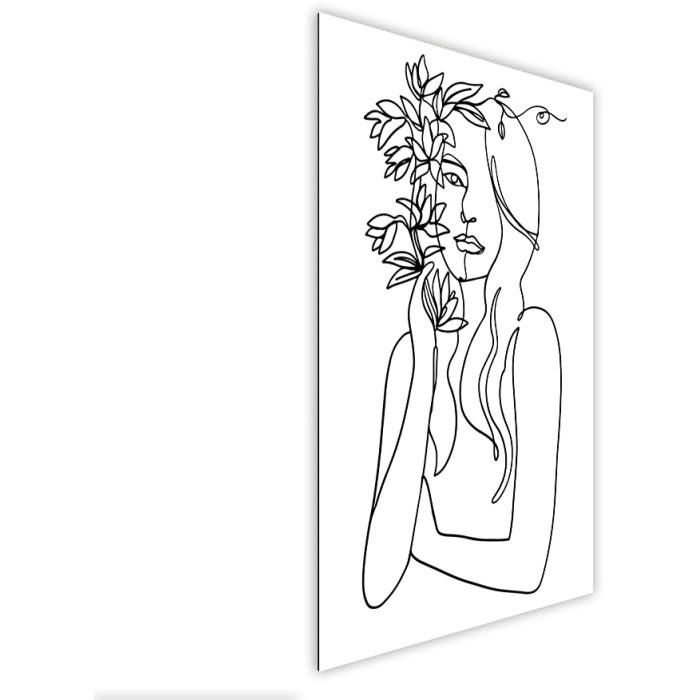 Πίνακας Etalbond Black n' White Πλάι - Line Woman In Spring Πίνακας Etalbond Black n' White Πλάι - Line Woman In Spring