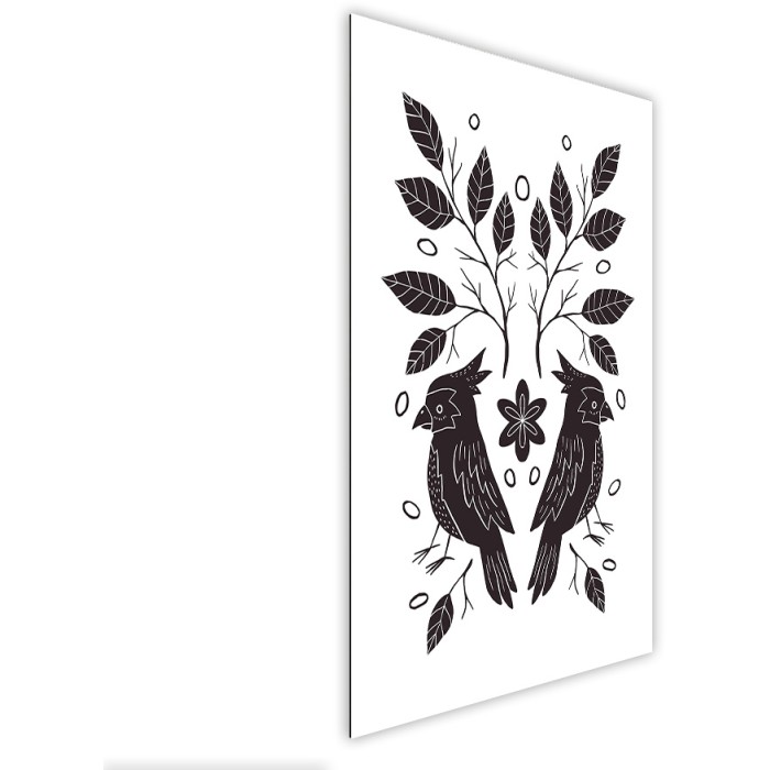 Πίνακας Etalbond Black n' White Πλάι - Boho Birds Πίνακας Etalbond Black n' White Πλάι - Boho Birds