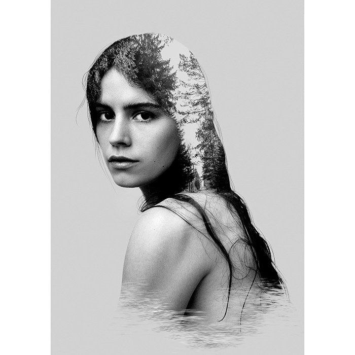 Πίνακας Etalbond Black n' White - Girl Πίνακας Etalbond Black n' White - Girl