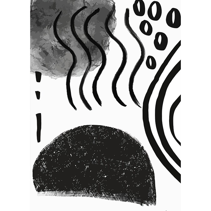 Πίνακας Etalbond Black n' White - Black Abstract
