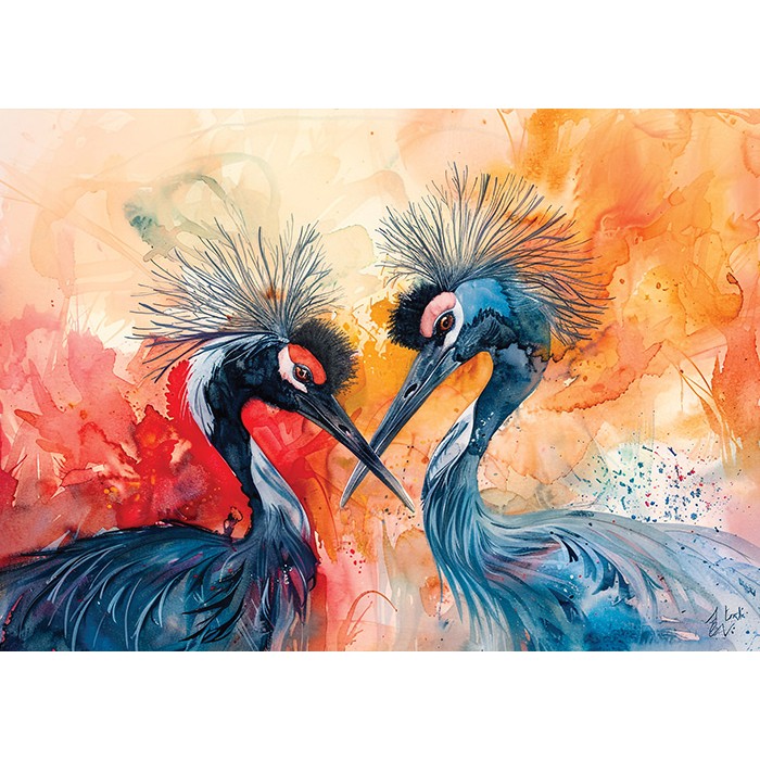 Πίνακας Etalbond Ζωγραφικής – Loved Flamingos