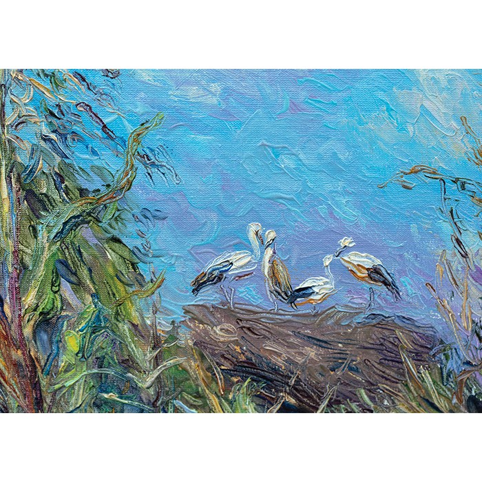 Πίνακας Etalbond Ζωγραφικής – Watercolored Birds