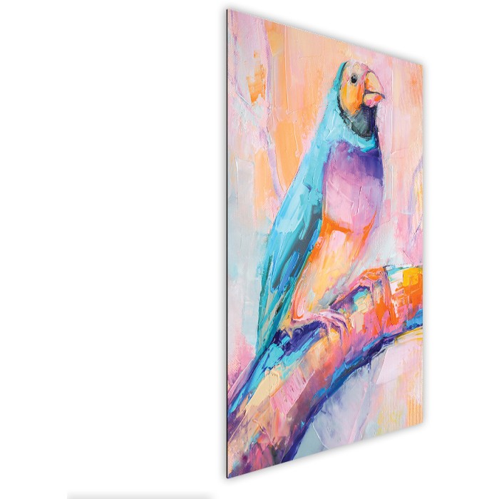 Πίνακας Etalbond Ζωγραφικής πλάι – Pink Parrot