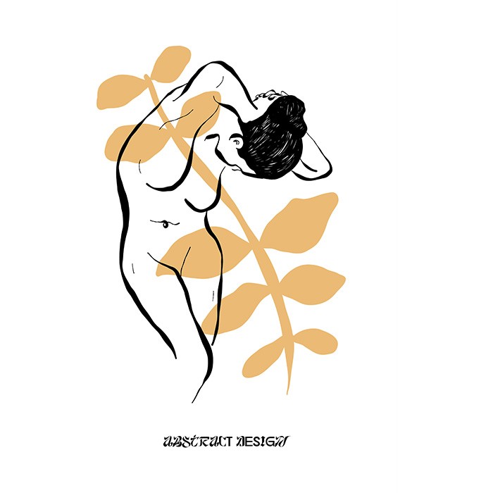 Πίνακας Etalbond Μοντέρνος – Modern Naked Woman