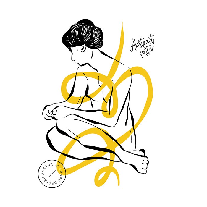 Πίνακας Etalbond Μοντέρνος – Abstract Line Woman