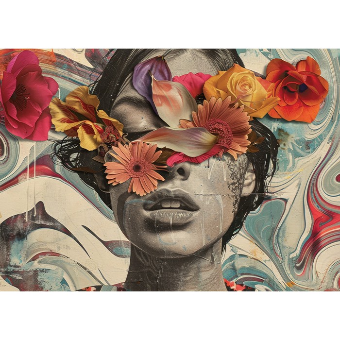 Πίνακας Κόντρα Πλακέ Ζωγραφική - Woman in Bloom Πίνακας Κόντρα Πλακέ Ζωγραφική - Woman in Bloom