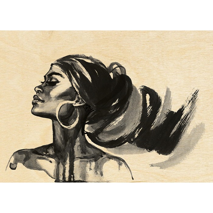 Πίνακας Κόντρα Πλακέ Ζωγραφική - African Woman