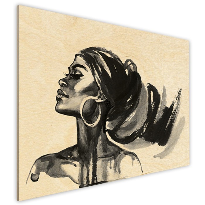 Πίνακας Κόντρα Πλακέ Ζωγραφική πλάι - African Woman Πίνακας Κόντρα Πλακέ Ζωγραφική πλάι - African Woman