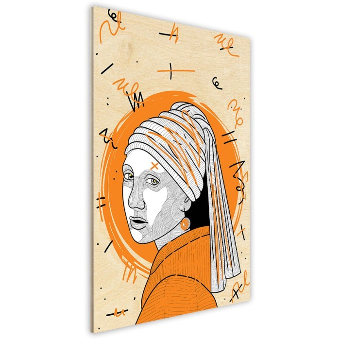 Πίνακας Κόντρα Πλακέ Ζωγραφική πλάι - Girl with Earring