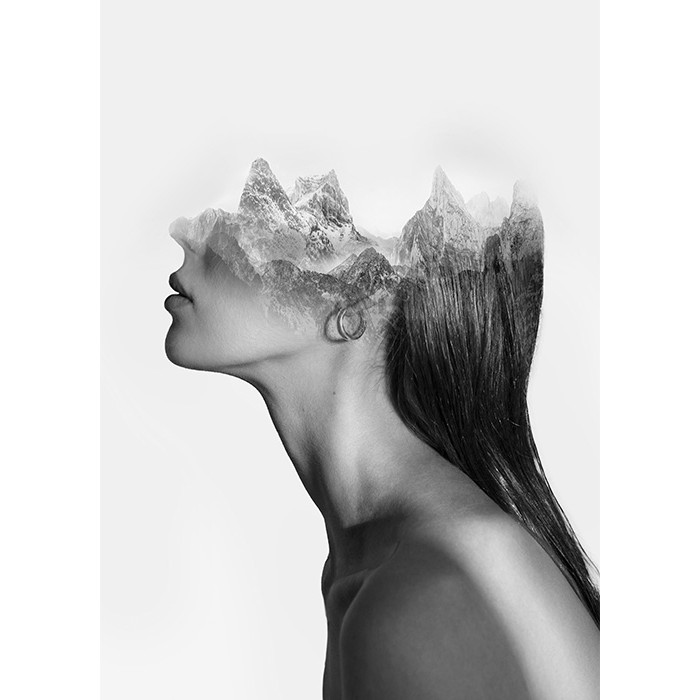 Πίνακας Κόντρα Πλακέ Art - Cloudy Woman Πίνακας Κόντρα Πλακέ Art - Cloudy Woman