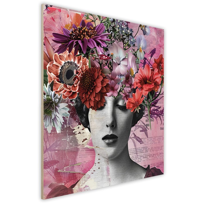 Πίνακας Κόντρα Πλακέ Art πλάι - Art Woman Flower Πίνακας Κόντρα Πλακέ Art πλάι - Art Woman Flower