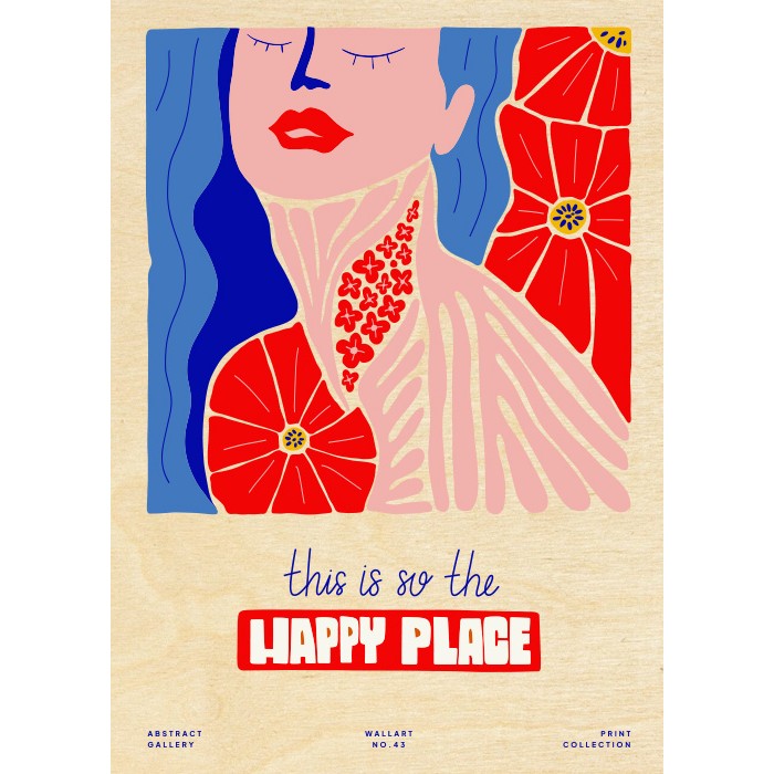 Πίνακας Κόντρα Πλακέ Art - Happy Place Πίνακας Κόντρα Πλακέ Art - Happy Place