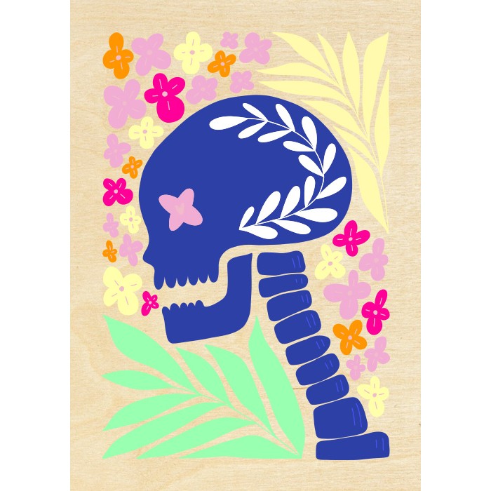Πίνακας Κόντρα Πλακέ Art - Flowy Skeleton