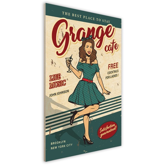 Πίνακας Κόντρα Πλακέ Vintage πλάι - Vintage Café Πίνακας Κόντρα Πλακέ Vintage πλάι - Vintage Café