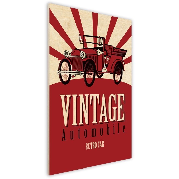 Πίνακας Κόντρα Πλακέ Vintage πλάι - Retro Car Πίνακας Κόντρα Πλακέ Vintage πλάι - Retro Car