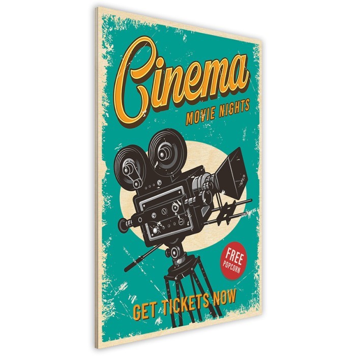Πίνακας Κόντρα Πλακέ Vintage πλάι - Retro Movie Nights Πίνακας Κόντρα Πλακέ Vintage πλάι - Retro Movie Nights