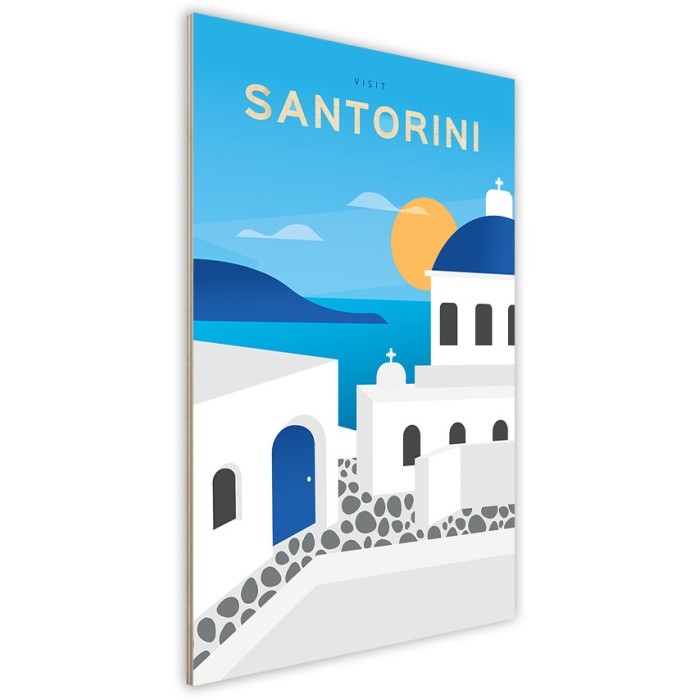 Πίνακας Κόντρα Πλακέ Vintage πλάι - Santorini Πίνακας Κόντρα Πλακέ Vintage πλάι - Santorini