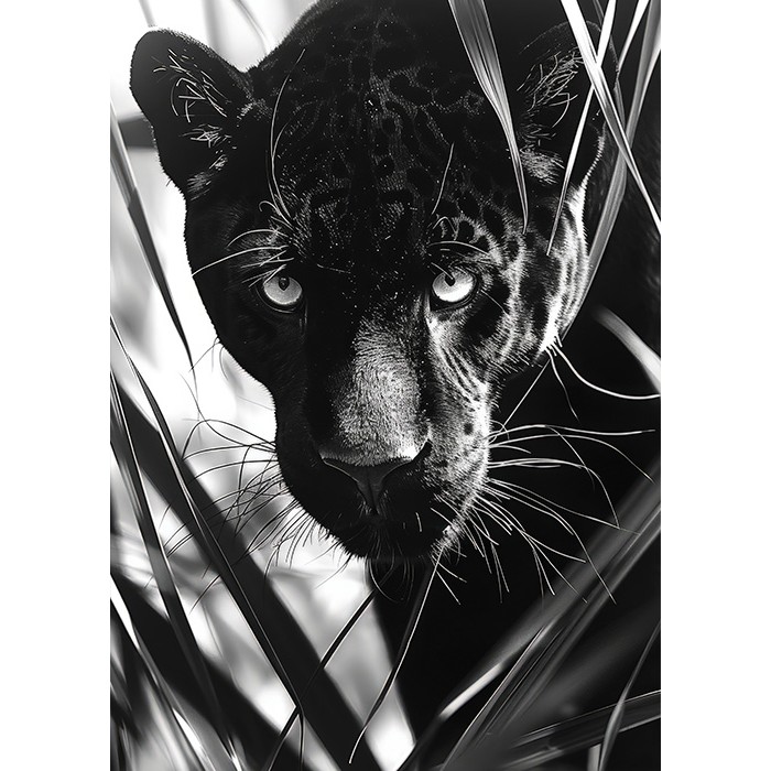 Πίνακας Κόντρα Πλακέ Black n' White - Leopard