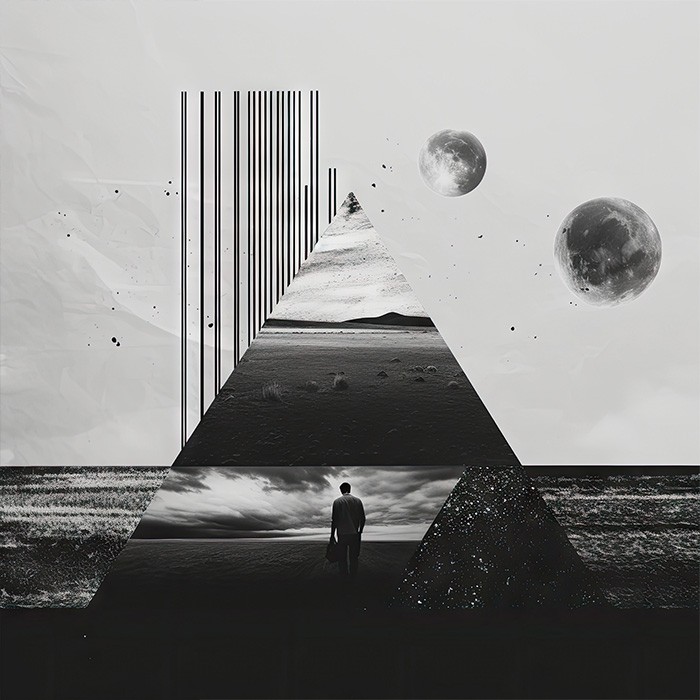 Πίνακας Κόντρα Πλακέ Black n' White - Horizon