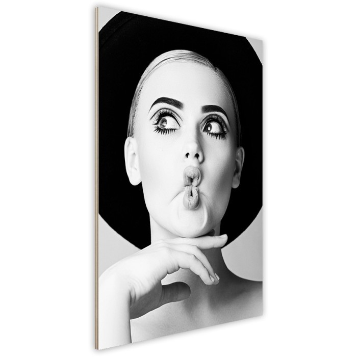 Πίνακας Κόντρα Πλακέ Black n' White πλάι - Girl Face