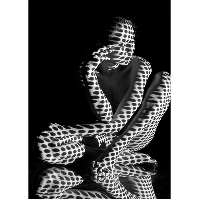 Πίνακας Κόντρα Πλακέ Black n' White - Dot Woman