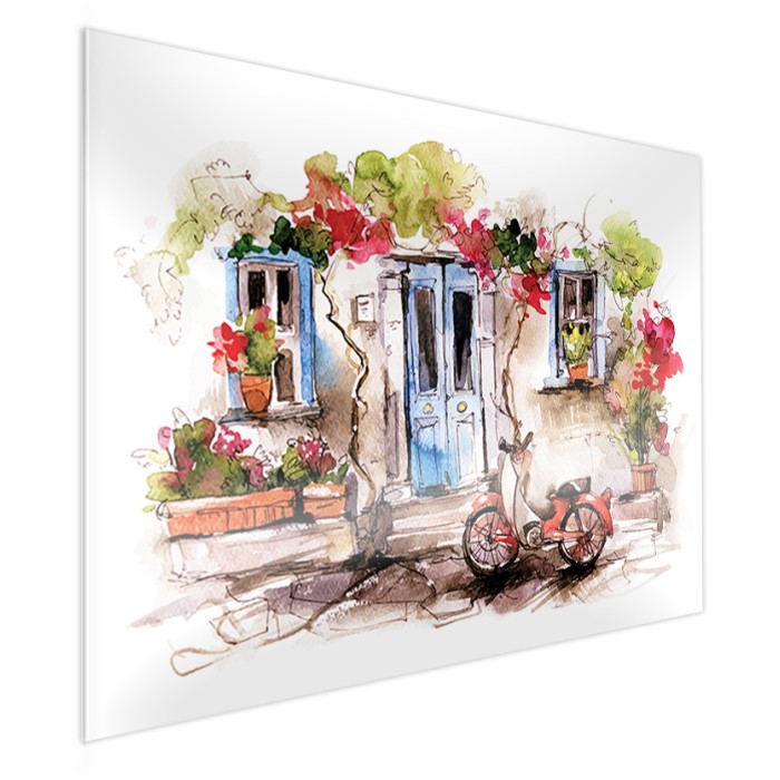 Πίνακας σε Plexiglass Ζωγραφική - Spring Balcony
