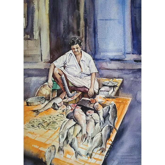 Πίνακας σε Plexiglass Ζωγραφική - Fisherman