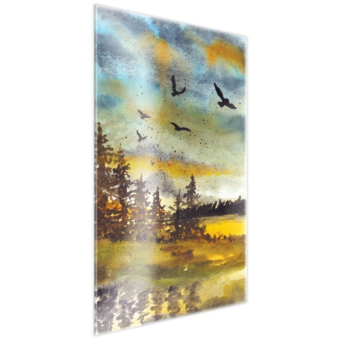 Πίνακας σε Plexiglass Ζωγραφική πλάι - Flying Birds Πίνακας σε Plexiglass Ζωγραφική πλάι - Flying Birds