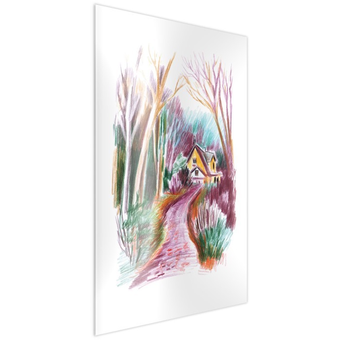 Πίνακας σε Plexiglass Ζωγραφική πλάι - Forest House Πίνακας σε Plexiglass Ζωγραφική πλάι - Forest House