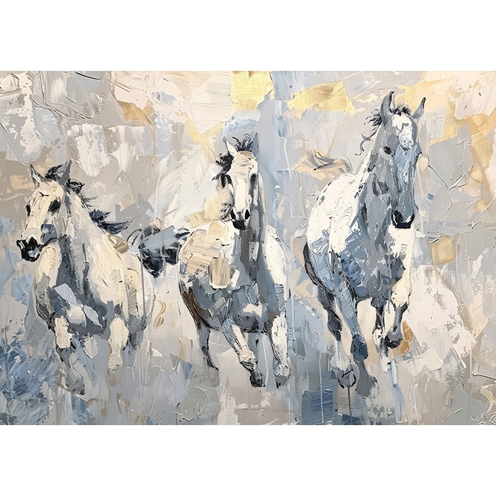 Πίνακας σε Plexiglass Ζωγραφική - White Horses