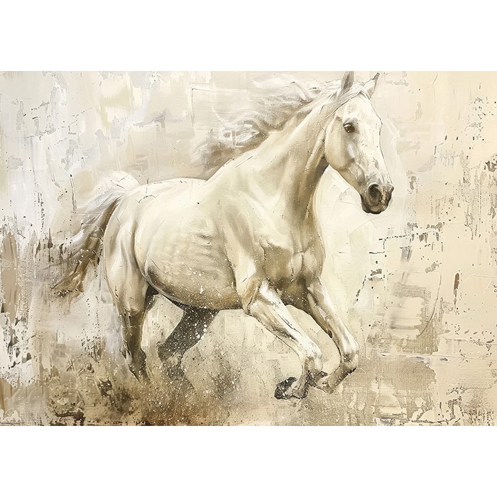 Πίνακας σε Plexiglass Ζωγραφική - White Horse