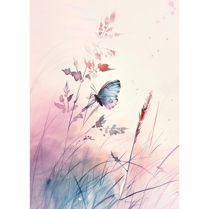 Πίνακας σε Plexiglass Ζωγραφική - Romantic Butterfly