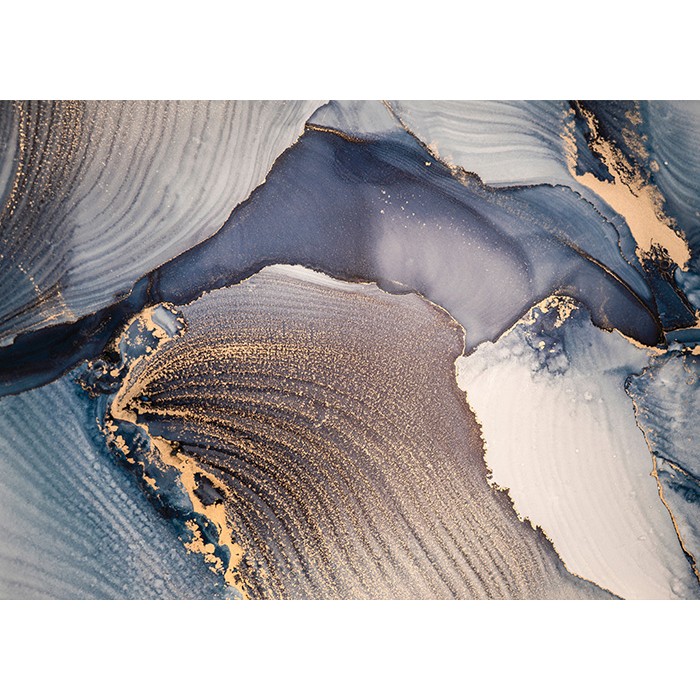 Πίνακας σε Plexiglass Abstract - Blue Gold Pattern