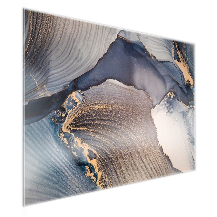 Πίνακας σε Plexiglass Abstract πλάι - Blue Gold Pattern Πίνακας σε Plexiglass Abstract πλάι - Blue Gold Pattern