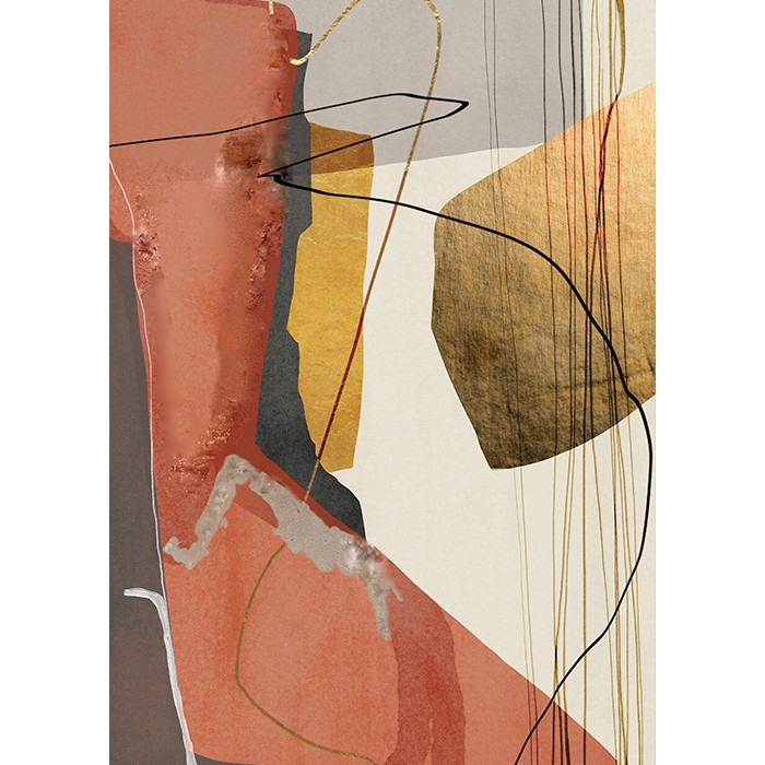 Πίνακας σε Plexiglass Abstract - Golden Art