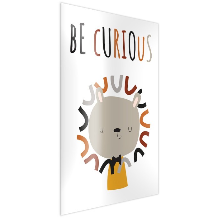 Πίνακας σε Plexiglass Παιδικά πλάι - Curious Lion Πίνακας σε Plexiglass Παιδικά πλάι - Curious Lion