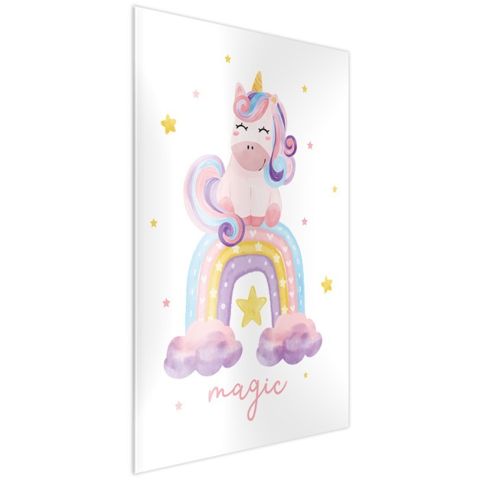 Πίνακας σε Plexiglass Παιδικά πλάι - Magic Rainbow Unicorn Πίνακας σε Plexiglass Παιδικά πλάι - Magic Rainbow Unicorn