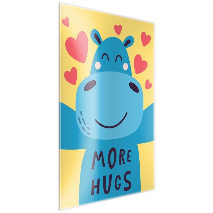 Πίνακας σε Plexiglass Παιδικά πλάι - Hippo Hugs Πίνακας σε Plexiglass Παιδικά πλάι - Hippo Hugs