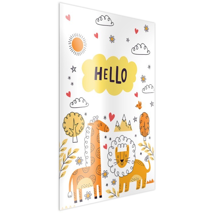 Πίνακας σε Plexiglass Παιδικά πλάι - Hello Line Jungle Πίνακας σε Plexiglass Παιδικά πλάι - Hello Line Jungle