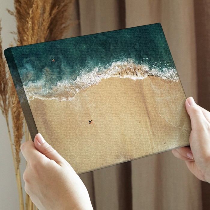 Πίνακας σε καμβά για την διακόσμηση τοίχου με Κύματα σε λευκή άμμο