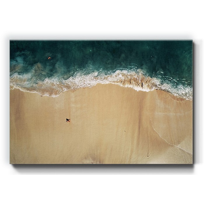 Πίνακας σε καμβά με Κύματα σε λευκή άμμο