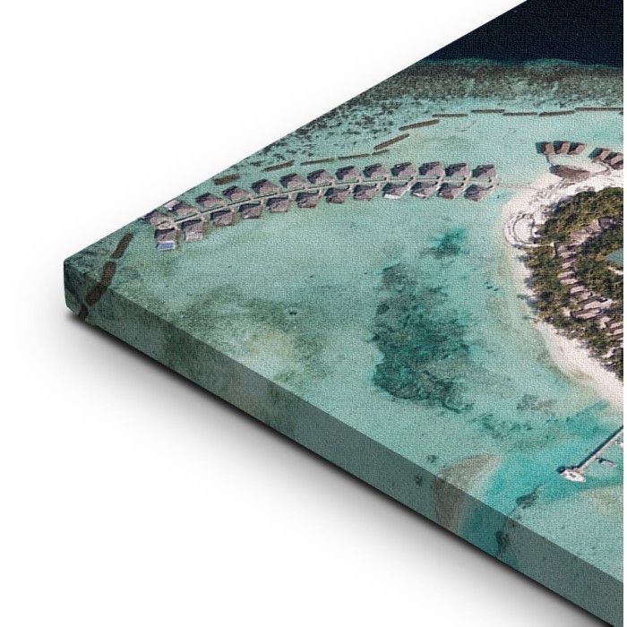 Νησί στις Μαλβίδες σε έτοιμους πίνακες με τελάρο και κορνίζα