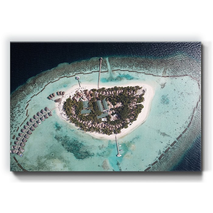 Νησί στις Μαλβίδες σε Πίνακα σε καμβά