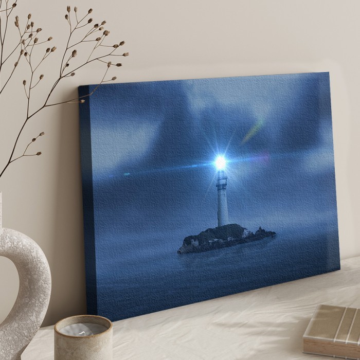 Lighthouse σε Πίνακα σε καμβά με κορνίζα
