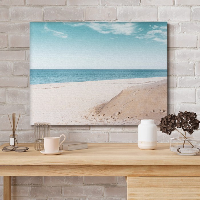 Πίνακας σε καμβά για το σαλόνι με Ήρεμη παραλία